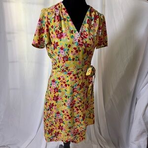 J. Crew Yellow Flutter Sleeve Mini‎ Sundress